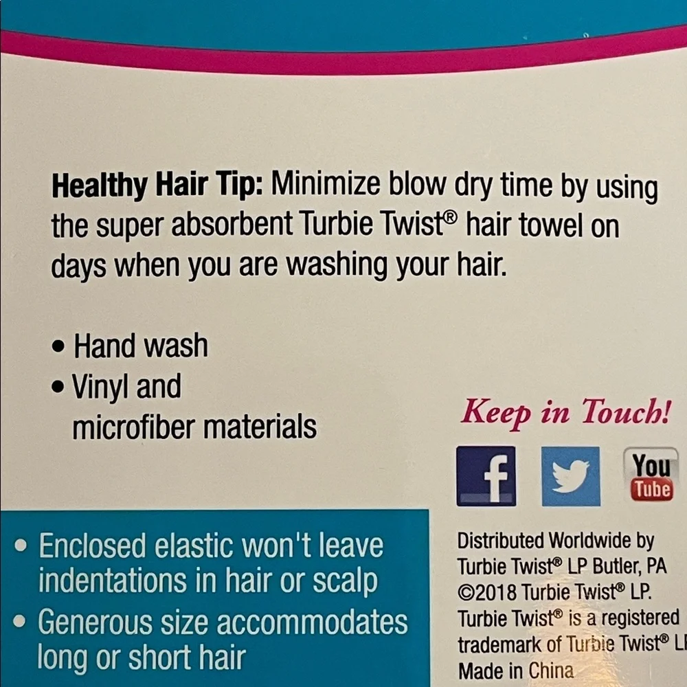 NEW Turbie Twist Reversible Microfiber Lined Shower Cap- Pink polka dots